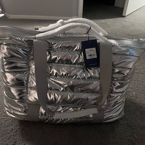 Silver Cole Haan tote